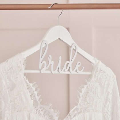 Witte kledinghanger 'Bride'
